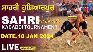 Sahri (Hoshiarpur) Kabaddi Tournament 18 Jan 2024