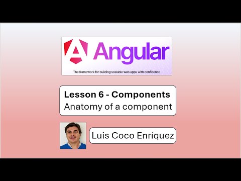 Angular - Lesson 6 - Components - Anatomy of a Component