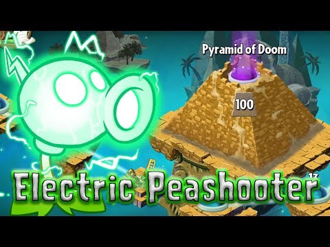 Electric Peashooter in Pyramid of Doom | Plants vs Zombies 2 Epic Danger Room