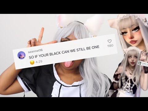 BLACK GIRL TRIES CAT GIRL MAKEUP