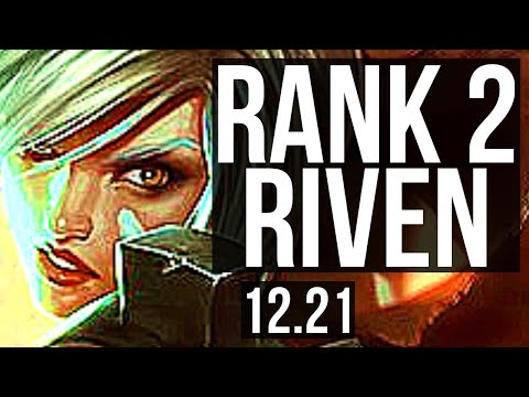 RIVEN vs AATROX (TOP) | Rank 2 Riven, 2.3M mastery, 5/0/0, 1100+ games | KR Challenger | 12.21