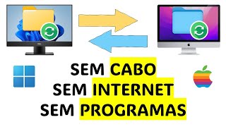 COMPARTILHAR PASTAS entre MAC e WINDOWS sem cabos, sem programas e sem internet