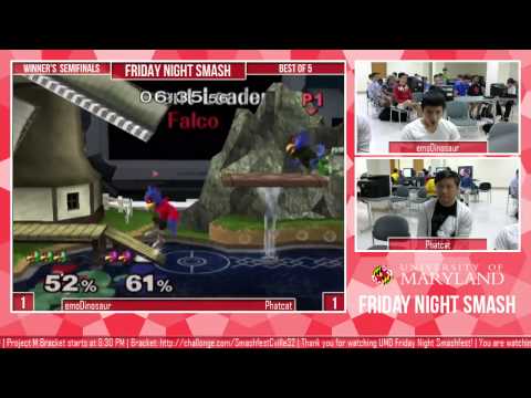 Fest 10/10 - emoDinosaur (Green) vs PhatCat (Red) - Melee Winners Semis