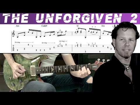 METALLICA - THE UNFORGIVEN 2 (Guitar cover with TAB | Lesson)