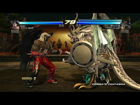 56_7 Devil Jin (Dante sk17) vs OGRE y Alex - Tekken Tag 2 - PS3 Offline