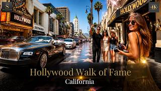Hollywood Boulevard — Walk of Fame to the Chinese Theatre | 4K