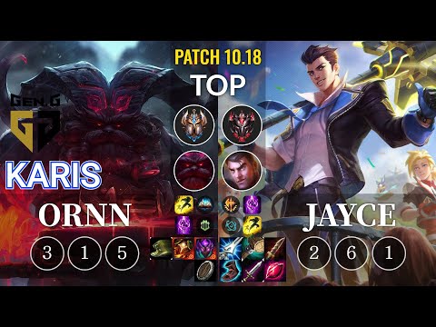 GEN Karis Ornn vs Jayce Top - KR Patch 10.18