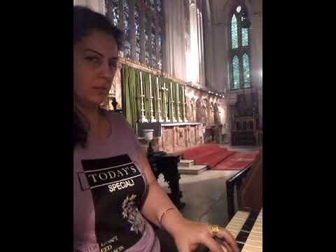 Arpine Harutyunyan playing organ at Saint  Paul cathedral church  kolkata.india
