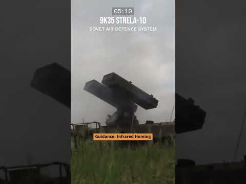 9K35 Strela-10! Russian Short Range Surface To Air Missile System 😵 #shorts