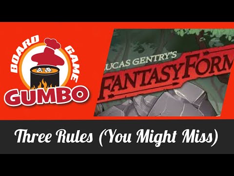Board Game Gumbo: Three Rules You Might Miss..