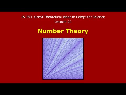 Great Ideas in Theoretical Computer Science: Number Theory (Spring 2015)