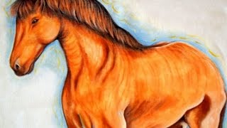 Pintando Um Cavalo- Pintura em Tecido