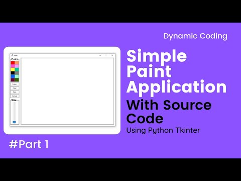 Make A Paint Application Using Tkinter Python Part 1 Dynamic Coding Tkinter Gui Projects