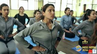 Miss Nepal 2016 Contestants Yoga Training