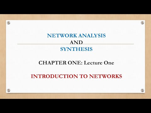Network Analysis and Synthesis Chapter one Lecture one