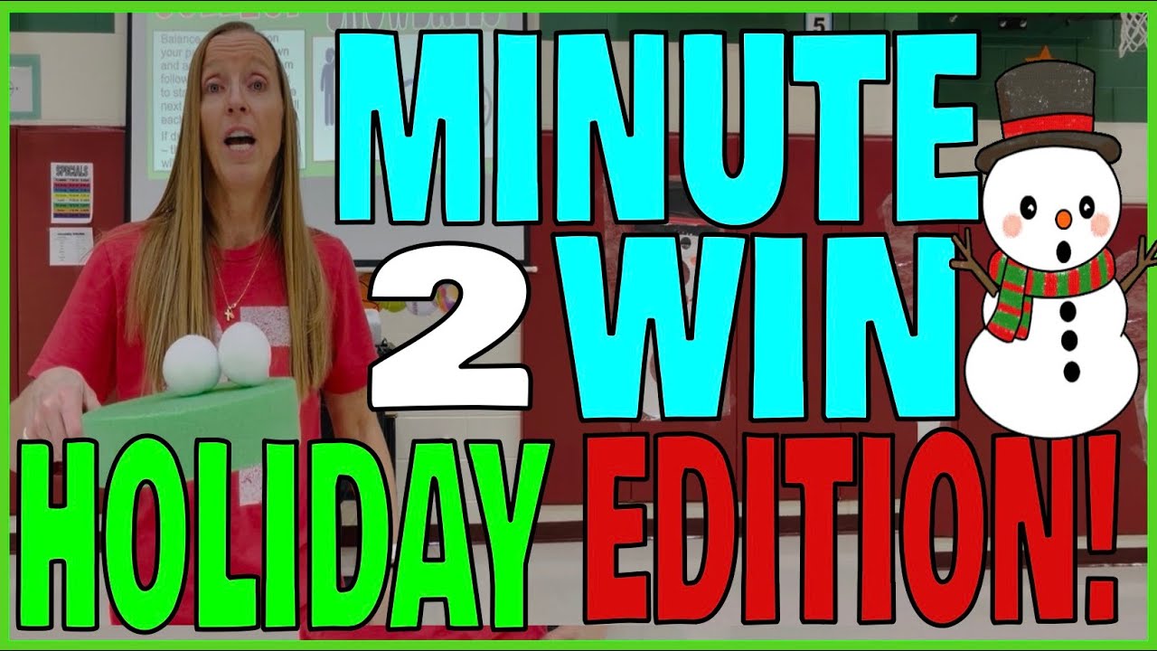 HOLIDAY Edition MINUTE to WIN! Modify & Use! Slides Included!