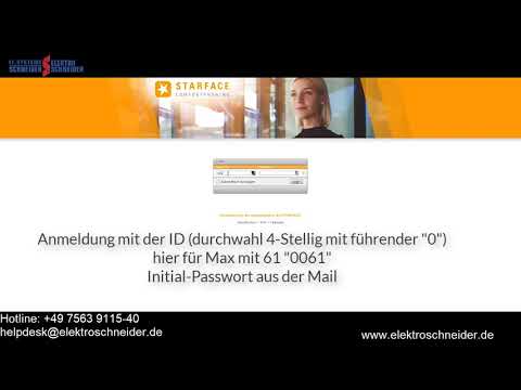 Starface erster Login im Web