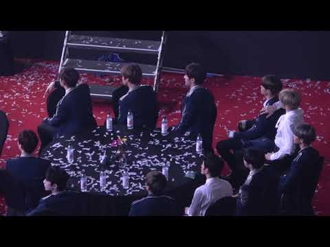 180214 가온차트 시상식 워너원 Wanna One 대기석 - 세븐틴 Seventeen무대  Wanna One Reaction to Seventeen