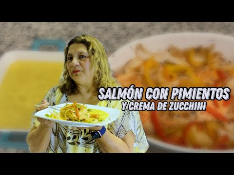 Como preparar un rico Salmón al horno con pimientos