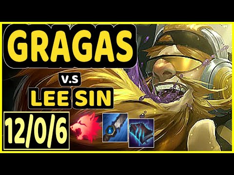 NJI (GRAGAS) vs LEE SIN - 12/0/6 KDA JUNGLE GAMEPLAY - EUW Ranked MASTER