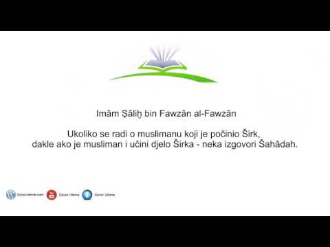 Treba li onaj ko učini pokajanje od Širka ponovo izgovoriti Šahâdah
