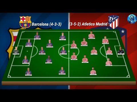 YouTube video about Barcelona vs Atletico Madrid confirmed lineups