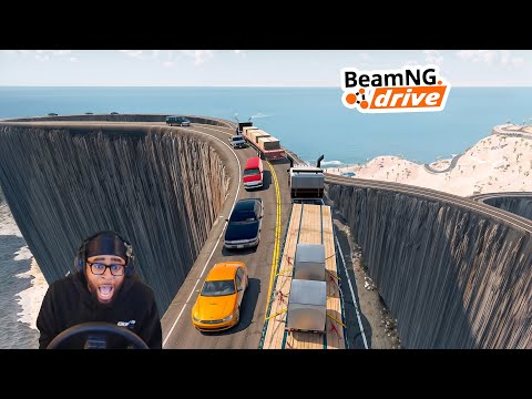 Driving HUGE trucks on INSANELY TIGHT ROADS lmaooo