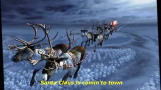 Santaclaus is comin&#39;to town, singing by Burl Ives, with lyrics