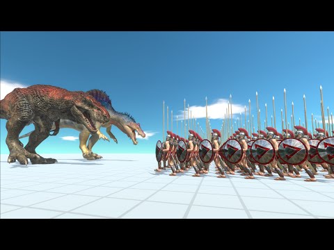 TREX & SPINOSAURUS vs ARMIES - Animal Revolt Battle Simulator