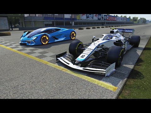 F1 2020 Williams FW43 Nicholas Latifi vs Lamborghini Terzo Millennio at Monza Full Course