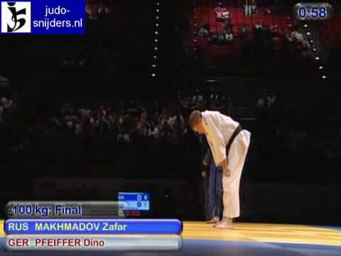 Judo 2009 Birmingham: Makhmadov (RUS) - Pfeiffer (GER) [-100kg] Golden Score