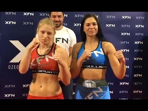 Sandra Mašková vs. Elena Bagniuk - Weigh-in Face-Off - (XFN 13) - /r/WMMA