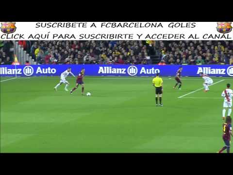 Gol de Adriano en el Barcelona vs Rayo Vallecano 1-0 Jornada 24