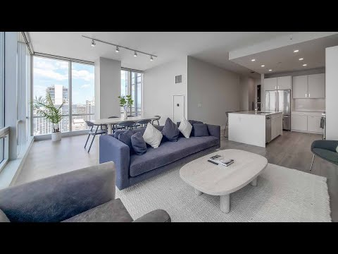 A River North 2-bedroom model CB4 at the new One Chicago Apartments