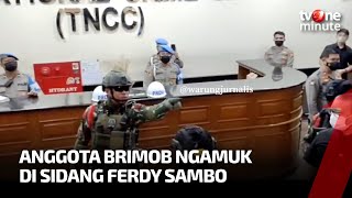 Detik-detik Anggota Brimob Bersenjata Lengkap Ngam