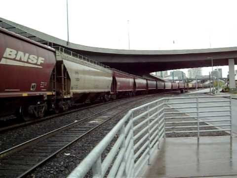 Amtrak / BNSF Grain Train Meet In Tacoma