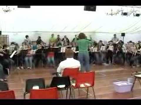 CHHS & West Lothian Bands rehearse Highland Cathedral