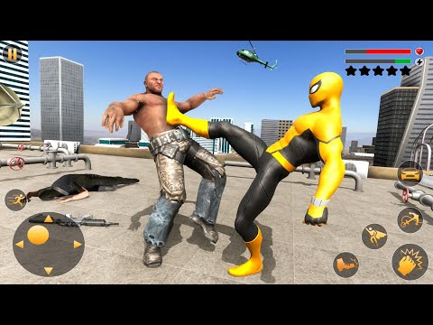 Amazing Frog Rope Web Hero Flying power hero | Spider Hero Crime City Battle - Android GamePlay