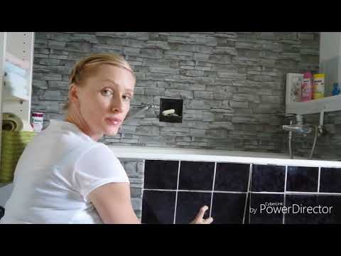 BADEZIMMER MAKEOVER#DIY Fliesen mit Folie bekleben