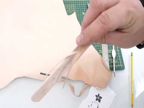 How to make a simple Leather Bookmark - PDF FREE - Segnalibro in Cuoio