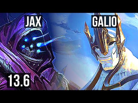 JAX vs GALIO (TOP) | 3.2M mastery, 5/0/2, 900+ games | KR Grandmaster | 13.6