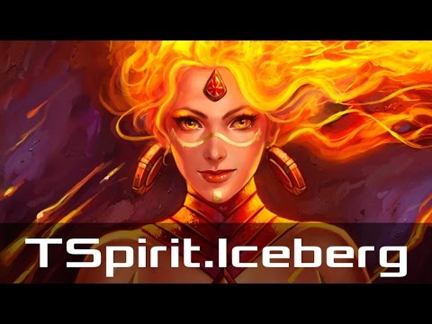TSpirit.Iceberg - Lina, Mid Lane (Apr 27, 2017) | Dota 2 patch 7.05 gameplay