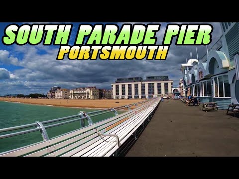 SOUTH PARADE PIER Walk - Portsmouth - England (4k)