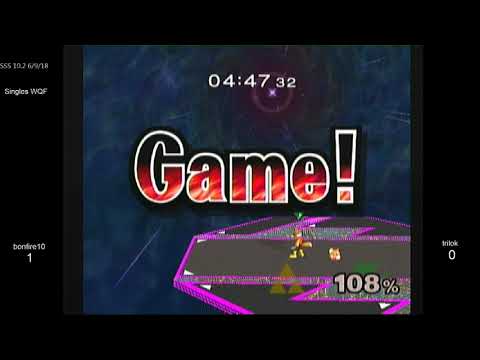 SSS 10.2 SSBM - bonfire10 (Sheik) vs. trilok (Fox) - Melee WQF