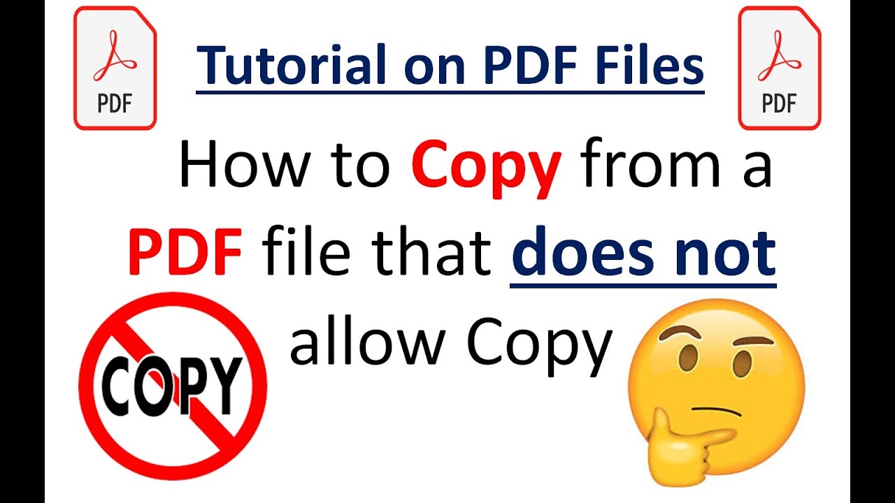 Tutorial | How to copy from a PDF file that does not allow copy | Not able to copy from PDF?