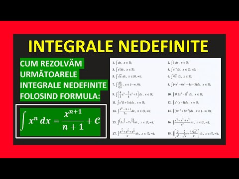 INTEGRALE NEDEFINITE CLASA A 12 A MATEMATICA EXERCITII REZOLVATE FORMULA EXPLICATA BACALAUREAT