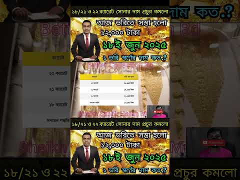 Today Gold Rate:18k 22k & 24 Carat Gold Price in Bangladesh,আজকের সোনার দাম কত , Sona chandi 2025