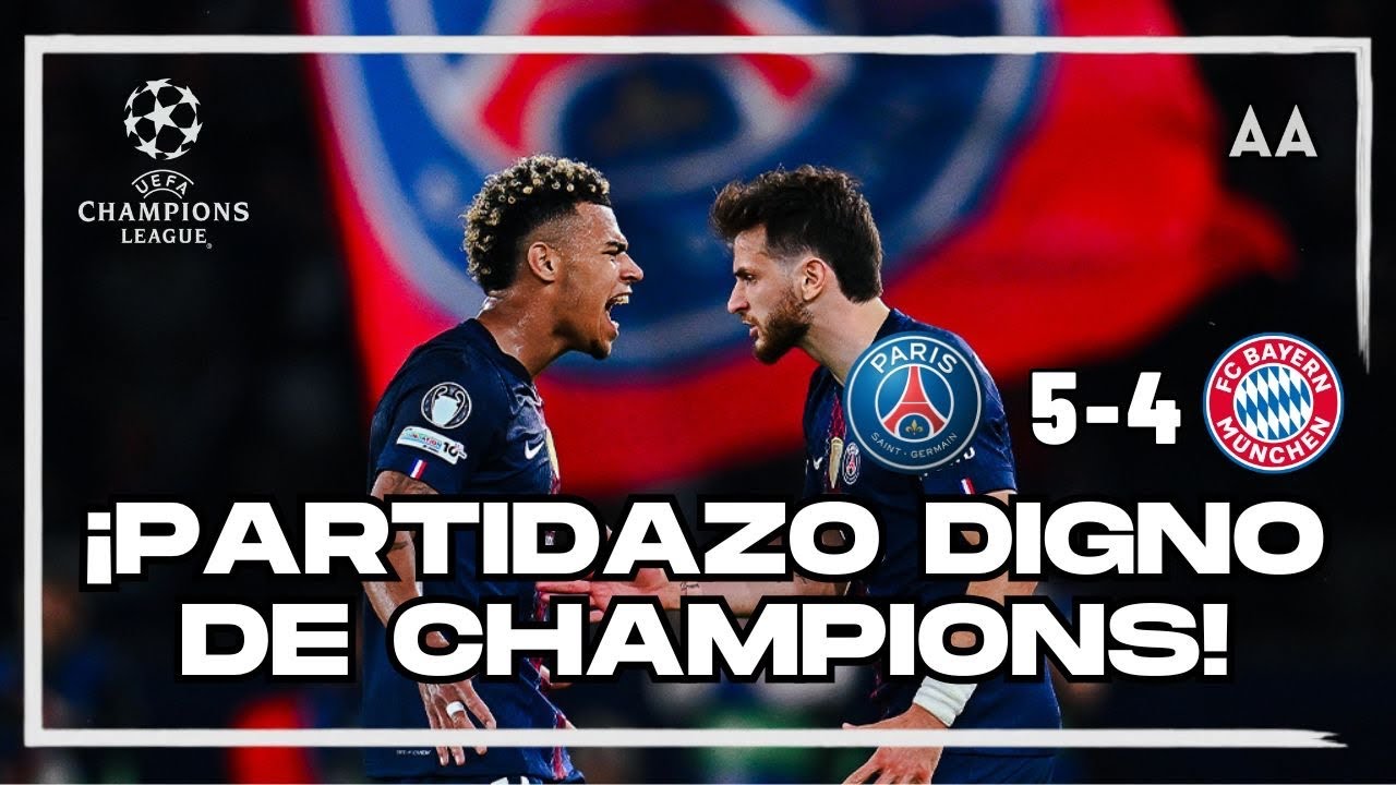 ¡LOCURA TOTAL EN CHAMPIONS LEAGUE! PSG 5-4 Bayern y TODO se define en la vuelta | Andrés Agulla