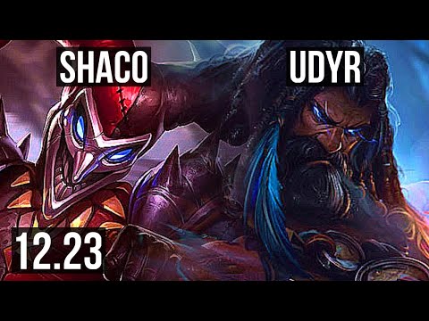 SHACO vs UDYR (JNG) | 4.4M mastery, 11/1/7, 1400+ games, Legendary | EUW Grandmaster | 12.23