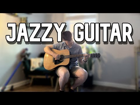 Making jazzy guitar music to relax